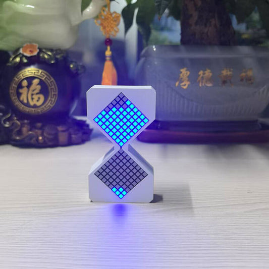 Cyber-style LED electronic sand timer: gravity-sensing, 1-30min countdown, tech decompression toy